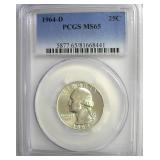 1964-D Quarter PCGS MS65