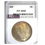 1889 Morgan MS66 LISTS $1000