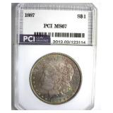 1887 Morgan MS67 LISTS $1700