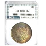 1887 Morgan MS66 PL LISTS $950