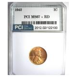 1942 Cent MS67+ RD LISTS $900