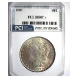 1887 Morgan MS67+ LISTS $6000