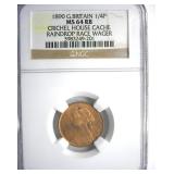 1890 1/4P NGC MS64 RB Great Britain