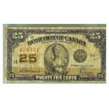 1923 Dominion of Canada 25c Note