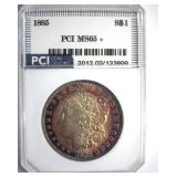 1885 Morgan PCI MS65+ Amazing Color