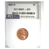 1955-D Cent MS67+ RD LISTS $8500