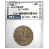 1992-P 50c XXV Olympiad PCI MS70