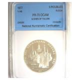 1977 5 Roubles NNC PR70 DCAM Russia