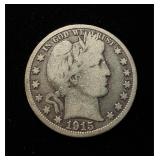 1915-S Barber 50c Very Good+