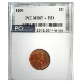 1950 Cent MS67+ RD LISTS $8000