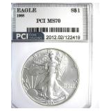 1988 Silver Eagle MS70 LISTS $2350