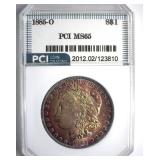 1885-O Morgan PCI MS65 Golden Purple