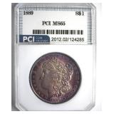 1889 Morgan PCI MS65 Purple Toning