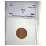 1967 Cent NNC PR70 RB South Africa