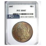 1887 Morgan MS67 LISTS $1700