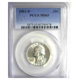 1963-D Quarter PCGS MS65