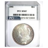 1885 Morgan MS67 LISTS $2100