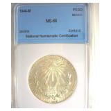 1944-M Peso NNC MS66 Mexico