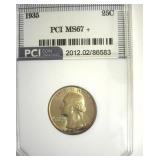 1935 Quarter MS67+ LISTS $1300