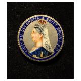 1887 Shilling Victoria Portrait+Crown Rosy Cheeks