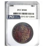 1896 Morgan MS66 LISTS $450