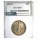 1945-D Walking Liberty MS67+ LISTS $3000