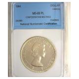 1964 Dollar NNC MS69 PL Confederation Meetings