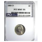 1952-D Nickel MS67 FS LISTS $6000