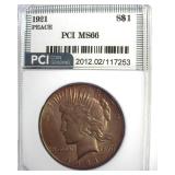 1921 Peace MS66 LISTS $10000