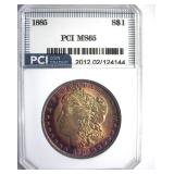 1885 Morgan PCI MS65 Outstanding Color
