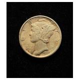 1929-D Dime AU+ Nice Orig