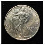1941-S Walking Liberty Gem BU Sharp Strike Scarce