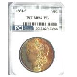 1881-S Morgan MS67 PL LISTS $2250
