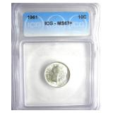 1961 Dime ICG MS67+ LISTS $350