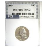 1963 Quarter PR70 DCAM LISTS $350 IN 69DC