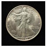 1943 Walking Liberty Near Gem BU Scarce