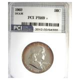 1962 Franklin PR69+ DCAM LISTS $3850 IN 69DC