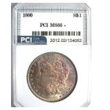 1880 Morgan MS66+ LISTS $4750