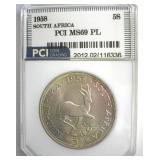 1958 5 Shilling PCI MS69 PL South Africa