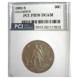1992-S 50c Columbus PCI PR70 DCAM