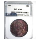 1889 Morgan MS66 LISTS $1000