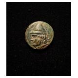 300-250BC Troas Birytis EF AE10 Kabeiros Pileus