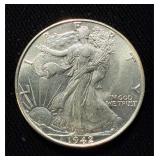 1942 Walking Liberty Gem BU Scarce