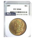 1887 Morgan MS66 LISTS $425