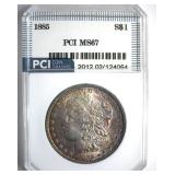 1885 Morgan MS67 LISTS $2100