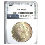 1880 Morgan MS67 LISTS $60000