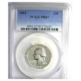 1961 Quarter PCGS PR67