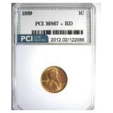 1939 Cent MS67+ RD LISTS $525