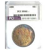 1896 Morgan PCI MS65+ Terrific Color