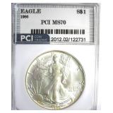 1986 Silver Eagle MS70 LISTS $1000